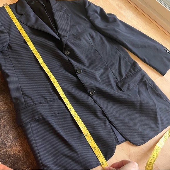 Ermenegildo Zegna Wool Sport Coat Blazer 52 Pinstripes - Picture 4 of 11